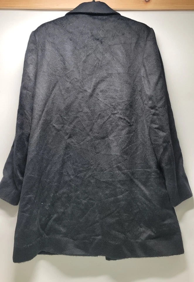 *Novica Women's Long Alpaca Coat Black Size XL Rk12 - Image 2 of 4