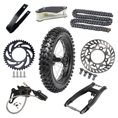 14'' Rear Wheel Swing Arm Kit 90/100-14 Tire Disc Pit Bike Apollo SSR 110cc 125cc