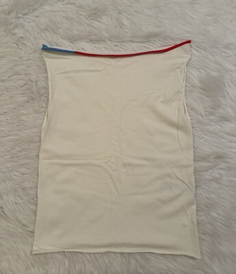 Issey Miyake Ikko Tanaka Sleeveless Top Shirt Cream Size 3