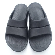 Oofos Ooahh Shoes Unisex M7/W9 Matte Black Casual Slip On Recovery Sport Sandal
