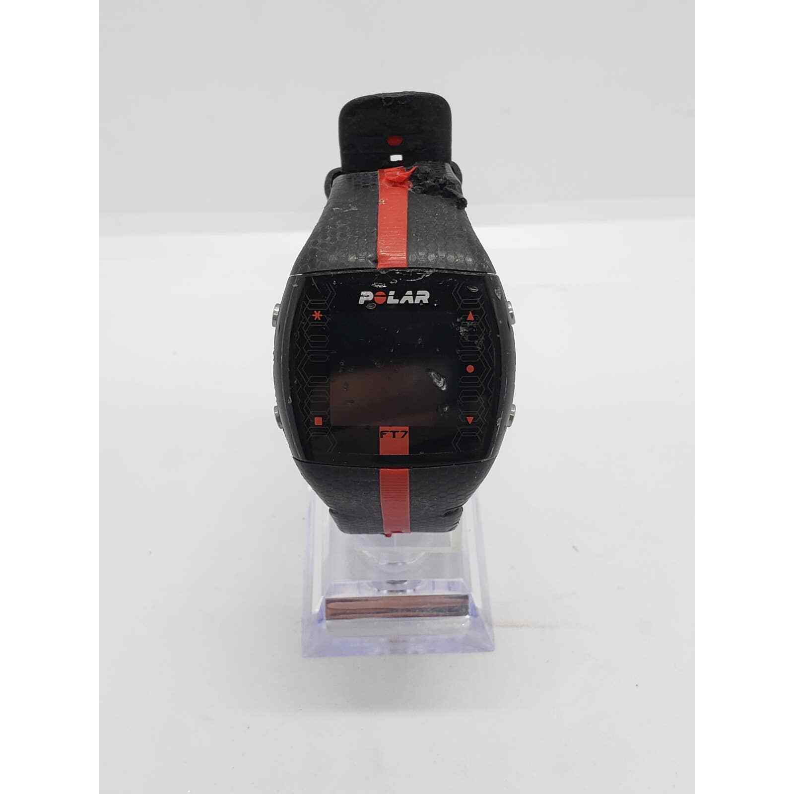 Polar men's digital watch. Black with red accent strip C2791 10180548 Sold as is
