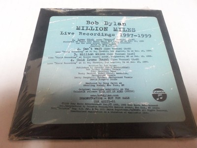 Bob Dylan /Million Miles Live Recordings/ 1997-1999 /Promo only SEALED CD 4 Trax