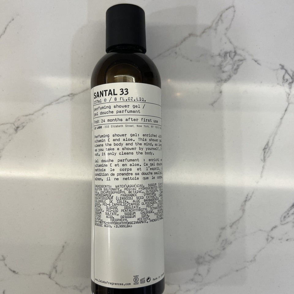 Le Labo Santal 33 Shower Gel 8oz/237ml Bottle NEW BOTTLE UNOPENED eBay