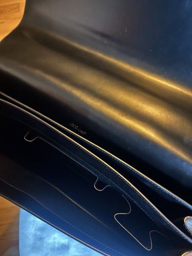 S.T. DuPont Black Leather Briefcase Document Holder Line D - Picture 6 of 8