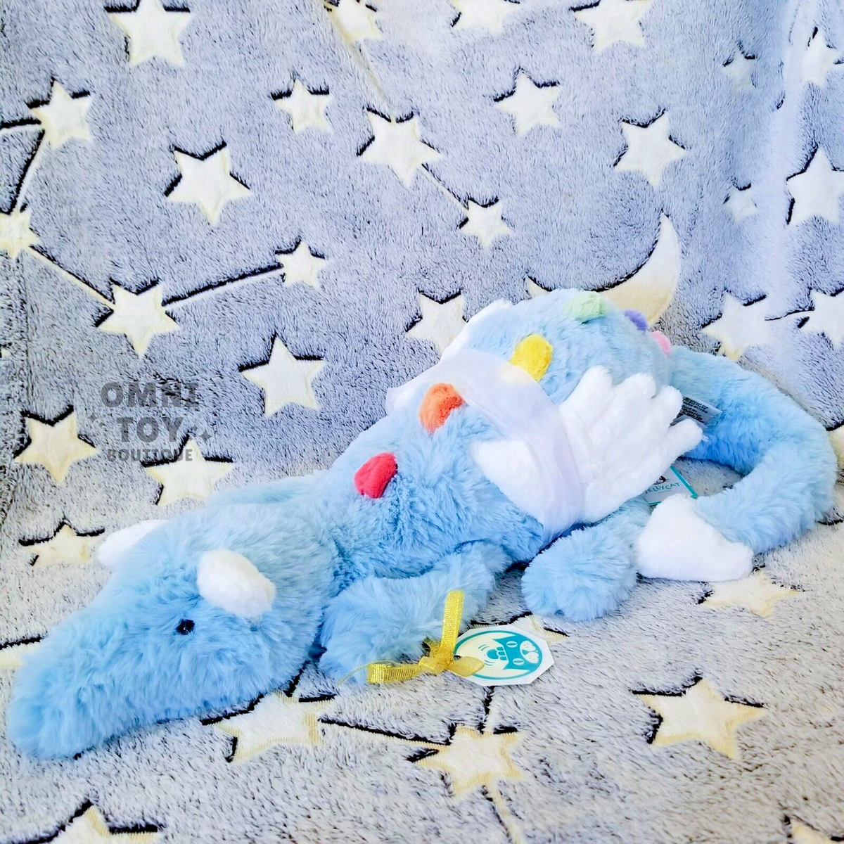 NWT Jellycat SKY DRAGON [LARGE] Blue Rainbow Plush Toy Gift