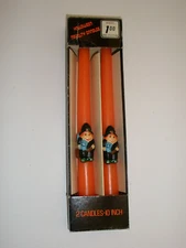 Halloween Tapered Candles 10" Trick or Treat Novelty McCrory  1988  NOS  CE