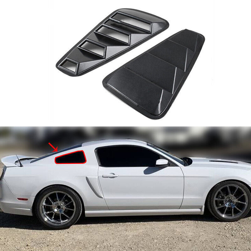 2005-2014 Ford Mustang Carbon Fiber Side Vent Window Scoop Louver Cover