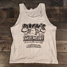 Vintage 90's Made In USA Dick’s Last Resort Tank Top Fruit of the Loom Sz Large