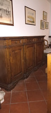 Mobile Credenza Castagno colore marrone opaco (3 Ante) lavorato a mano 