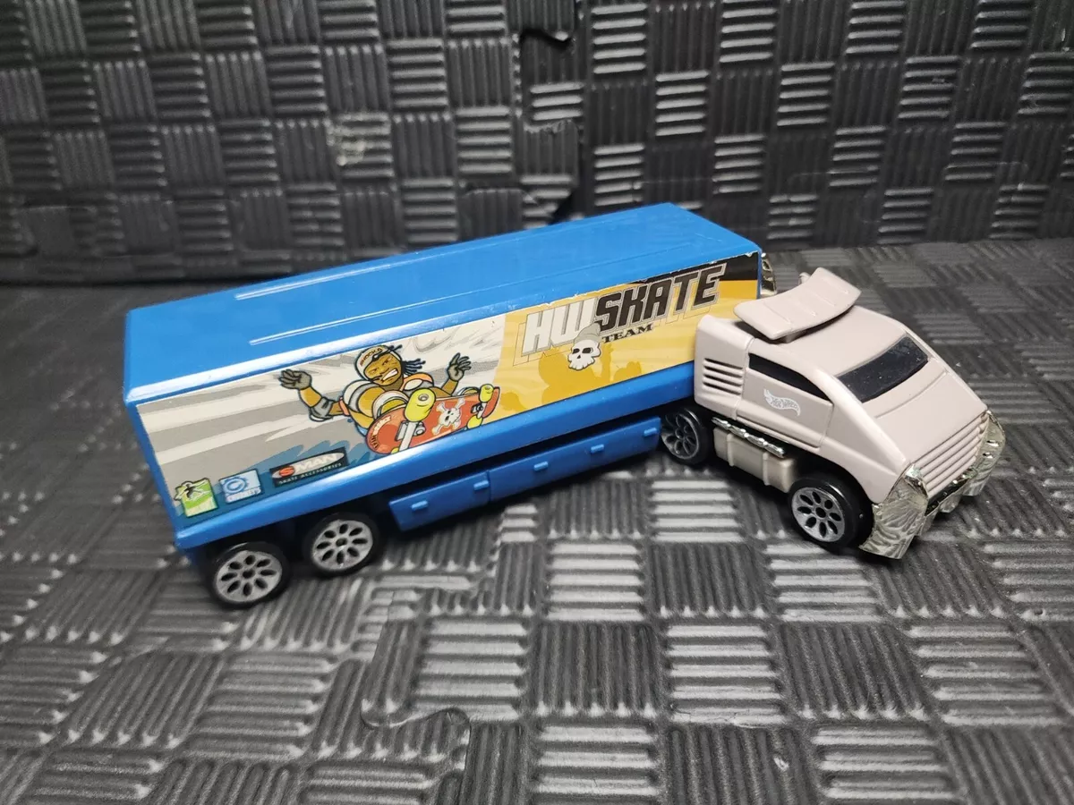 HOT WHEELS Pavement HW Skate Team Truck and Trailer Only Blue and Grey