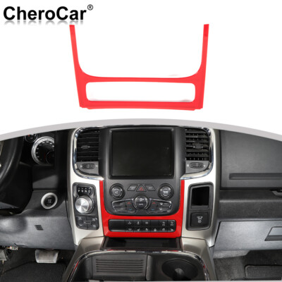 Car Headlight Switch Trim Decoration Cover For Dodge RAM 1500 18 20 Red Carbon F