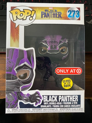 FUNKO Pop Vinyl BLACK PANTHER GLOW IN THE DARK C9+ VAULTED Target Exclusive