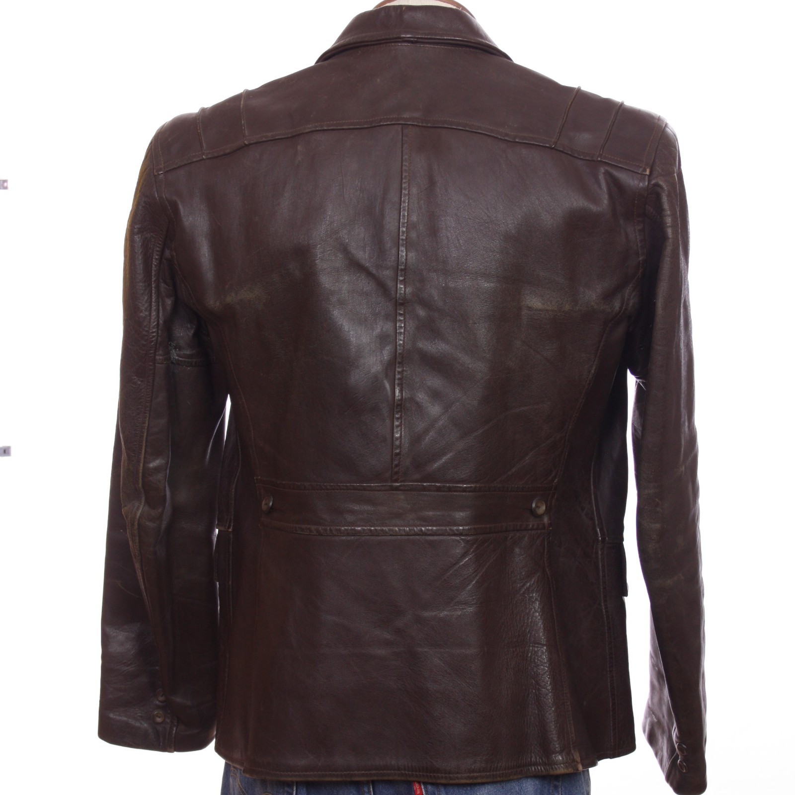 Giacca da guida moto vintage anni 30 anni 40 anni '50 grande (42) pelle art deco pony cavallo