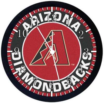 Diamondbacks Wall Clock 12'' Large Personalized option with adding names F30