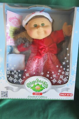 Cabbage Patch Kids Christmas Doll 2012 Limited Edition, Dark Hair, Green Eyes