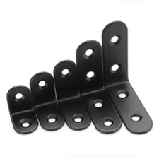 Black Corner Braces Brackets Right Angle L shape Stainless Steel Brace Bracket