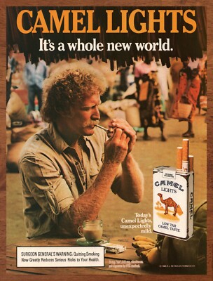 1985 Camel Lights Cigarettes Vintage Print Ad/Poster Man Cave Wall Pop Art  80s