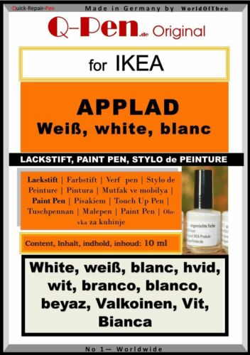 Penna vernice 10 ml per Ikea Applad bianca - Foto 1 di 1