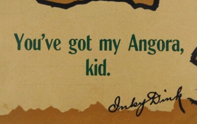 Inky Dinks You've Got My Angora Kid Posted Letter Divided Back Vintage Postcard