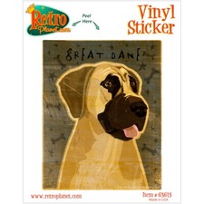 Great Dane Uncropped Ears Dog Pet Vinyl Sticker Pet Breed Car Laptop Decal