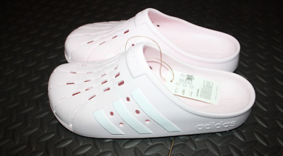 Adidas Adilette Clog Pink White Mens 11 Womens 12 Slip On Sandals GZ5314 NWB‎ NEW ADIDAS MENS ADILETTE CLOGS SLIP ON SLIDES ~ SIZE US 13  main image 2