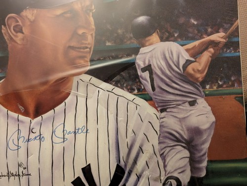 Mickey Mantle Autographed 18"x24" Poster NY YANKEES HOF "The Mick" *READ & LOOK* - Picture 8 of 11