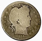 1911 Barber Quarter Dollar 90% US Silver Type Coin 25c KM# 114 Lot A6-106