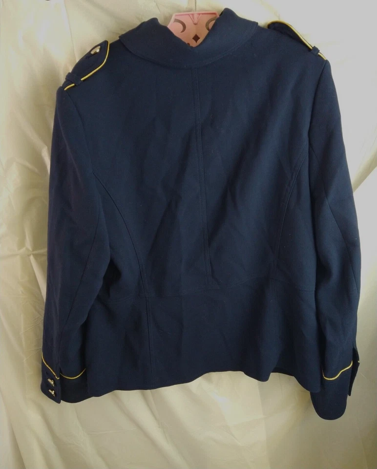 Chaqueta Blazer Chicos Militar Azul Dorado Botones Cierre Cuello Mujer Mediana 1 Foto 2 de 4