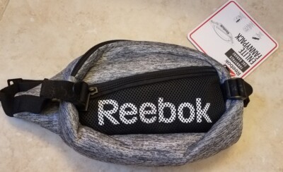 Reebok Women Enlite Fanny Pack Neoprene Heather Gray Black NEW