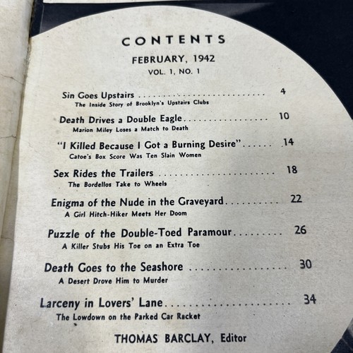 Vtg Confidential Detective Cases Magazine The Nude in the Graveyard Feb 1942 ads - Picture 7 of 19