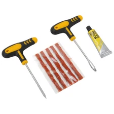 Car Tubeless Tyre Tire Puncture Repair Plug Repair Kit Needle Patch Fix