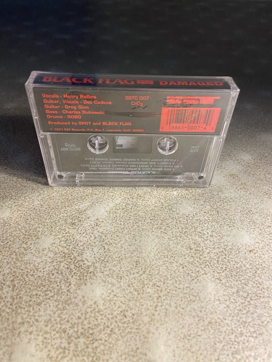 New Sealed Vintage Black Flag Damaged cassette Punk SST Records | eBay