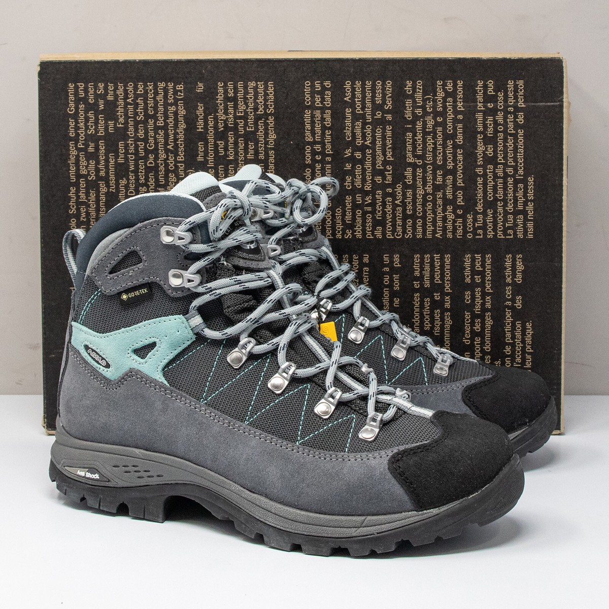 Asolo Finder GV Grey/Gunmetal/Poolside Hiking Boots, Women's