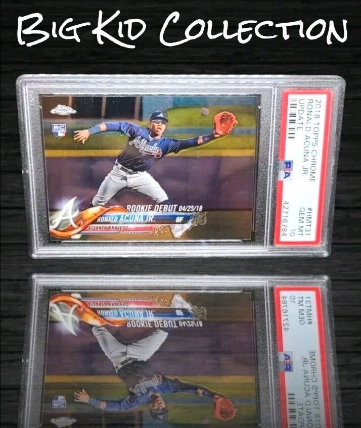 2018 Topps Chrome Update Ronald Acuna Jr Rc #HMT31 PSA 10. Braves