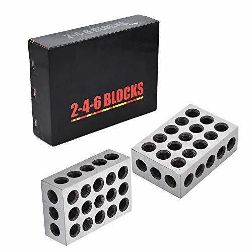 1 Pair Ultra Precision 2-4-6 Blocks 23 Holes Matched .0002