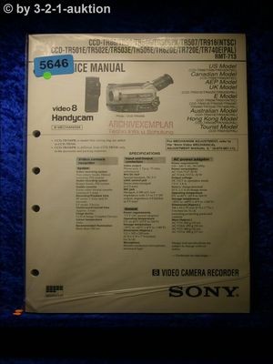Sony Service Manual CCD TR620E TR502E TR501E TR740E TR720E TR502E TR503E (#5646)