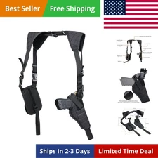 Baldman Shoulder Holster Adjustable Vertical Gun Holster for Most Handguns