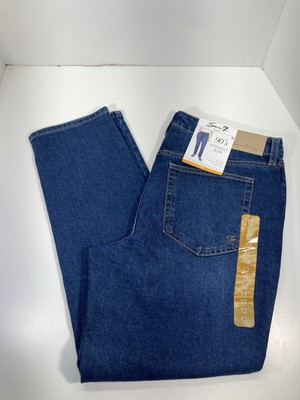 Seven7 90s Straight Jeans Women Size 12 34X30 Blue Denim Stretch Medium Wash NWT
