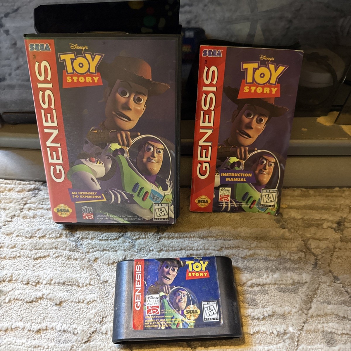 Toy Story (Sega Genesis 1995) Rare Clamshell Variant CIB With