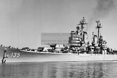 USS LOS ANGELES HEAVY CRUISER CA-135 KOREA 1952 4X6 PHOTO