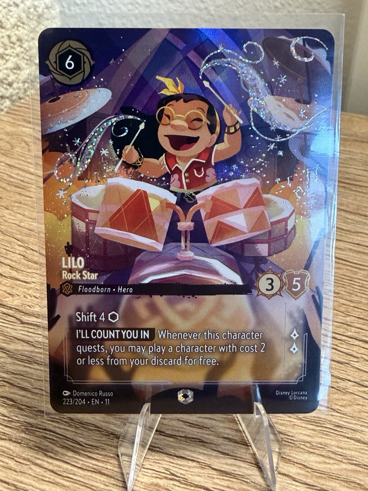 Disney Lorcana LILO Rockstar ENCHANTED From Winterspell 223/204