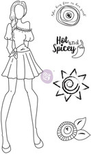 Prima Julie Nutting Mixed Media Cling Rubber Stamp-Elena