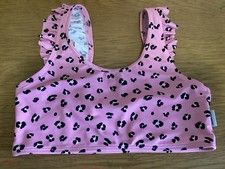 GIRLS COUNTRY ROAD PINK/BLACK SWIM BIKINI TOP SIZE 9-10YR