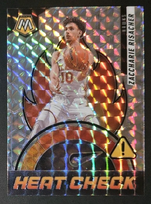 Zaccharie Risacher 2024-25 Mosaic HEAT CHECK Prizm Rookie Insert Card (no.4)