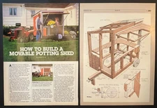 Potting Shed on Wheels 4’x6’ HowTo Build PLANS Pull with Garden Tractor