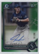2022 Bowman Draft Chrome Pick Green Refractor 51/99 Tyler Locklear Auto 3hd