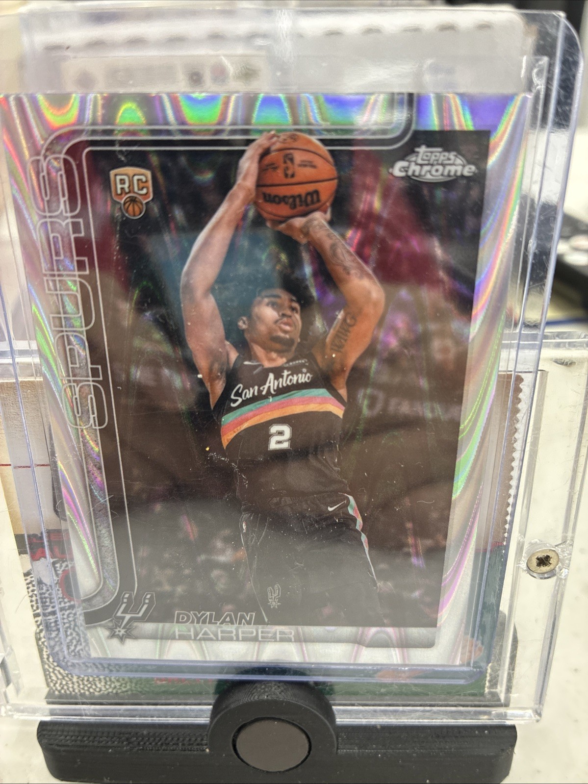 2025-26 Topps Chrome Updates Dylan Harper RC #152 RayWave Refractor Spurs