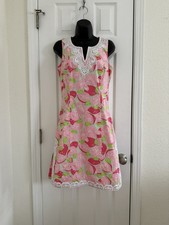 Lilly Pulitzer Vintage Mango Momma Sleeveless Dress Pink Size 4  Vacation Resort