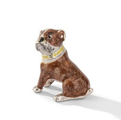 Saturno Bulldogge aus Silber und Emaille - komplett gepunzt Sterlingsilber