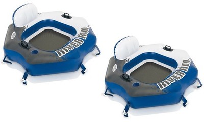 Intex River Run Connect Lounge Inflatable Floating Water Tube 58854EP 2 Pack